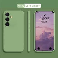 Švelnūs skysto silikono kameros objektyvo apsauginiai dėklai S23 S24 S25 FE, Samsung Galaxy S23 S24 S25 S26 Ultra Plus, minkštas dangtelis For Galaxy S23 žalia