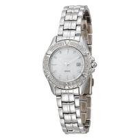 SEIKO 100 meters waterproof Quartz Steel Strap 29mm women's watch silver dial SXDA97 sidabras