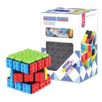 Building Blocks 3D Magic Puzzle Cube 3X3X3 Diy Fidget Toy Brick Anti Stress Relief Sensory Adhd Educational Game For Kids Adult green