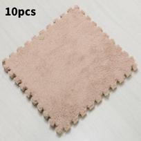 Eva Foam Puzzle Floor Mat For Living Room And Bedroom Soft And Plush Carpet Mat For Playroom And Study Room Square Shape Variety Of Colors Camel white