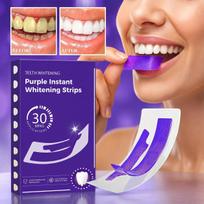 7 Pairs/14 Pieces Dual-Effect Purple Teeth Whitening Strips - Long-Lasting Professional Whitening, H Various Styles / One Size white