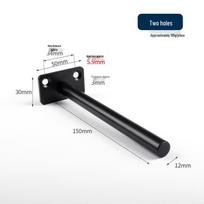 T formos nematomas laikantis laikiklis: Paslėpti plaukiojančio lentynos tvirtinimai sieninėms pertvaroms 250mm Concealed Black with Accessories black