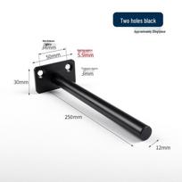 T formos nematomas laikantis laikiklis: Paslėpti plaukiojančio lentynos tvirtinimai sieninėms pertvaroms 250mm Concealed Black with Accessories