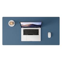 Desk Pad Protector, Mouse Pad, Desk Mat, Non-Slip with Stitched Edges PU Leather Desk Blotter for Home School 70x35 cm mėlyna