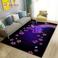 3D Animacinis Mielas Vienaragis Kilimas, Kilimas Svetainei Miegamajam Sofai Prie Durų Virtuvei, Vaikų Žaidimų Neslystantis Grindų Kilimėlis 40x60cm gray