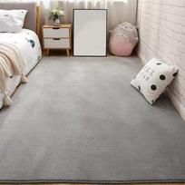 „Nordic Coral Fleece“ neslystantis garsą izoliuojantis kilimas svetainei arba prie lovos 50x80 cm sidabro pilka spalva