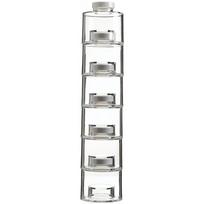 6pcs Transparent Stackable Seasoning Bottle Removable Lids Spice Storage Bottle  Spice Organizer skaidri