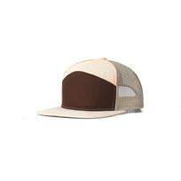 Richardson 7-Panel Trucker Mesh Cap Breathable Baseball Outdoor Sunshade Snapback Hats One Size smėlis
