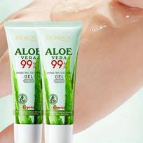 2pcs Aloe 99% Moisturizing & Soothing Gel, Alcohol-Free Facial Moisturizer With Glycerin, Niacinamid Aloe Vera / 2PCS white