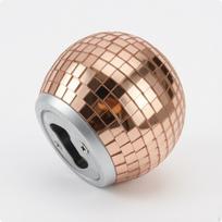Disco Ball Bottle Opener Mirrored with Mirror Tiles Reflective for Party Hosts, rožinio aukso spalvos