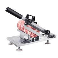 Manual Frozen Meat Slicer Stainless Steel Meat Cutter Beef Mutton Roll Food Slicer Slicing Machine for Cooking Hot Pot Shabu BBQ Meat Cutting Machine white
