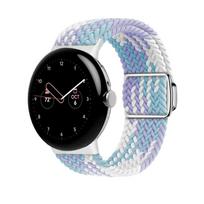 Nailoninis pintas dirželis Google Pixel Watch 4/3 41mm pakeitimui Magnetinė apyrankė Audinio apyrankė Pixel Watch 4/3/2/1 Juostai Pixel Watch 4-3 41mm gray