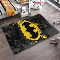NO.1 Batman Logo Theme Carpet, Living Room Bedroom Bed Mat, Comfortable Non-slip Durable Rug, Modern Simple Style, Washable Rug 40x60cm (16x24in) yellow
