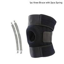 1Pc Adjustable Knee Support Knee Brace With 2/4 Spring Supporting For Knee Pain Injury Recovery Sports Safety For Men Women as the picture