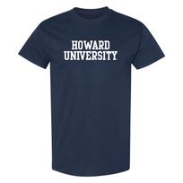 Howard Bisons Basic Block T-Shirt - Navy L gray