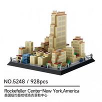 U.S.A. Architectural Landmarks Building Kit - Iconic Models Collection for DIY, Home Decor & Cultural Display M beige
