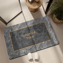 Elegantiškas 3D spausdintas atminties putų vonios kilimėlis su neslystančiu dizainu  40*60cm gray