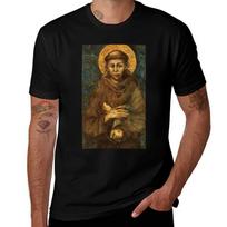 Saint Francis Of Assisi Tshirt Soft Lightweight Cotton Tshirt 4XL black