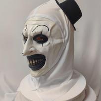 Vaikų Terrifier Klouno Kaukė, Siaubo Latekso Pilno Veido Galvos Apdangalas Helovinui Vaikų Cosplay Children's black soul clown gray
