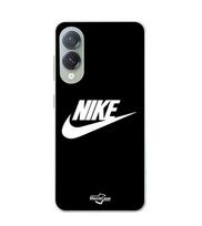 Case For Samsung Galaxy S25 Edge white nike logo black front Maniacase juoda