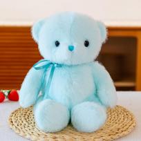 Bear millet doll bear plush pillow toy hug doll children's room grab machine doll gift cute fun 45cm/0.79kg šviesiai mėlyna spalva
