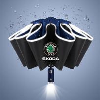 Automobilio Visiškai Automatinis Skėtis LED Žibintuvėlis Atšvaitinė Juosta Skoda octavia 2 a7 a5 rapid fabia yeti superb SCALA Priedas