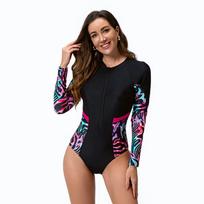 Women Long Sleeve One Piece Swimsuit Surfing Diving Wetsuit Ladies Swimwear S juoda