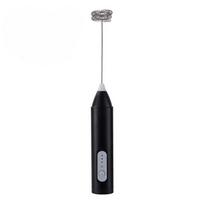1Pc MINI Milk Frother USB Rechargeable 3 Speeds Foam Maker Coffee Whisk Mixer Electric Handle Blender Egg Beater Hot Cooking Tools black