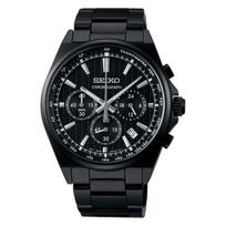 [Seiko Watch] SEIKO SELECTION SBTR037 S Series Men's Watch, Quartz, Stopwatch, Tachymeter, Date Calendar, All Black Stainless Steel black