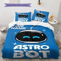ASTRO BOT Custom Name Pattern Bedding,Quilt Set Quilt Cover Pillowcase Home Birthday Gift(1 * duvet cover + 2 * pillowcase, without core) 140x200cm