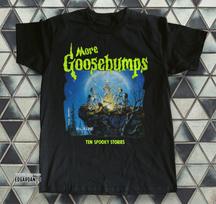 Goosebumps Ten Spooky Stories 1994 Black Unisex T-shirt Size S-5XL XL gray
