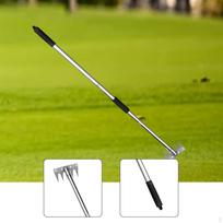 Garden Weed Puller Manual Remover Rake Hand Hoe Stainless Steel Sturdy with Ergonomic Handle 5 tooth yellow