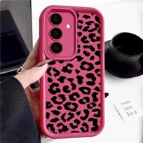 Leopardo rašto dėklas Samsung Galaxy A56 5G A55 A54 A36 A35 A34 A26 A57 A16 A15 S26 S20 FE S21 S22 S23 S24 S25 Ultra telefonams Capa Funda Samsung A37 pink