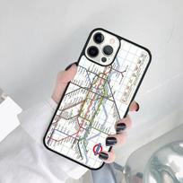 Londono metro žemėlapio telefono dėklas Dangtelis iPhone 17 Air 15 Pro MAX 16 Plus 14 12 11 13 coque iPhone 12or12pro