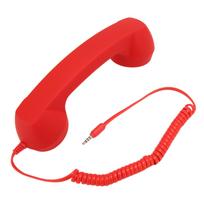 Retro telefono ragelis Profesionalus 3,5 mm kištukas Apsaugantis nuo radiacijos Laidinis mobiliojo telefono ragelis išmaniajam telefonui, kompiuteriui raudona