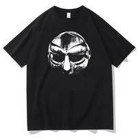 Rapper Mf Doom Madvillainy Metal Face Graphic Print Tshirt Men Casual Oversized Tshirt Male Hip Hop Fashion Tees Short Sleeve 4XL gray