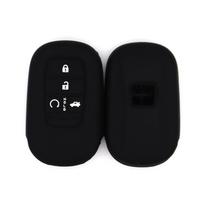 5 mygtukų silikoninis raktų dėklas Automobilių priedai HONDA CIVIC Accord Vezel Pilot Freed CRV 3 buttons-black black