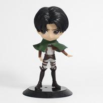 6Pcs Anime Attack On Titan Figure Levi Ackerman/Eren Yeager/Mikasa Ackerman Figurine Qposket Collection Model Doll Toys Gift