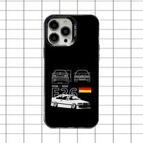 M3 E36 Galios Senovinis Automobilis Dtm Telefono Dėklas Skirtas iPhone 16,15,14,13,12,11,8,7,Pro,Max,Plus,Mini,XS,SE Kritimui Atsparus Juodas Matinis Kietas iPhone16pro