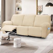 Elastic Chee-Seng Multifunctional Recliner Sofa Cover white