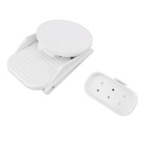 Shower Foot Rest with Suction Cup Leg Assist Drill Free Anti Slip Wall Mounted Plastic Bathroom white