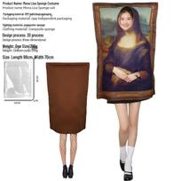 Mona Lisa Retro Cosplay Jumpsuit for Halloween Party One Size brown