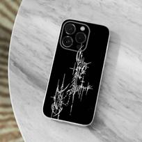 Gothic Cyber Sigil Cross Case For iPhone Max,14,16,X,13,XR,SE,12,15,Pro,17,Plus,11,XS,Mini Transparent Soft Cover iPhone15PROMAX gray