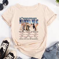 Mamma Mia marškinėliai Moteriški gatvės stiliaus grafiniai anime marškinėliai moteriški Harajuku Y2K japoniški drabužiai 2XL beige