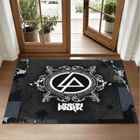 Linkin Park Design Crystal Velvet Rug Soft Decorative Mat for Bedroom Entrance 60cmx90cm brown