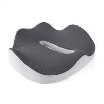 Coccyx Pain Relief Cushion Contour Cushion Memory Foam Seat Cushion for Office Workers Sciatica Relief Tailbone Wide for Car gray