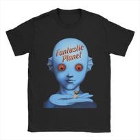 Fantastiškas pasaulis La Planete Sauvage Marškinėliai Vyriški Medvilniniai Viršutiniai Marškinėliai Retro Apvalia Kaklo Iškirpte Trumpomis Rankovėmis XXXXXL gray