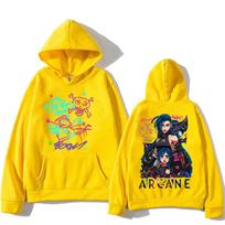 Arcane Jinx Hoodies Vyrams Moterims Harajuku Drabužiai M geltona