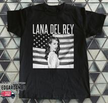 Lana Del Rey American Flag T-Shirt S-3XL Free Shipping Unisex T-Shirt M gray
