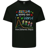Autism World From Different Angles Autistic Kids T-Shirt Childrens M gray